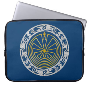 Människan i Maze - Ornament guld silver Laptop Sleeve