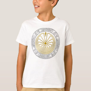 Människan i Maze - Ornament guld silver T-shirt