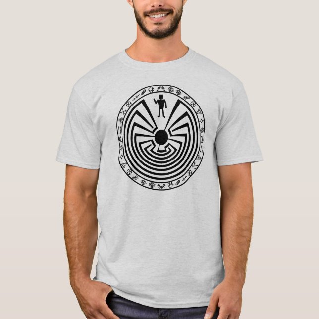 Människan i Maze [svart] T Shirt (Framsida)