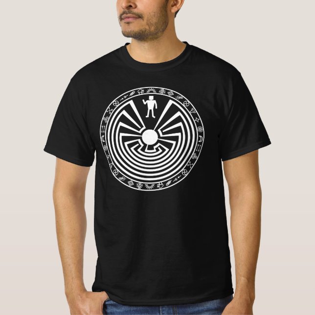 Människan i Maze [vit] T Shirt (Framsida)