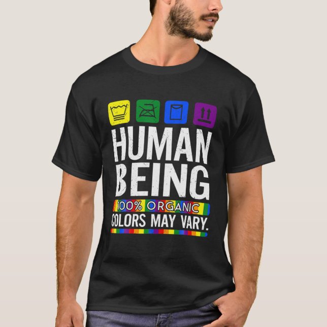 Människan kan till 100 % ha en annan hbt-prid än d t shirt (Framsida)