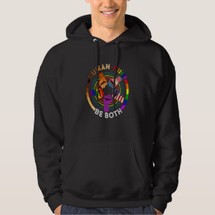 Människan kan vara både Power Hand Sign LGbt Pride Hoodie