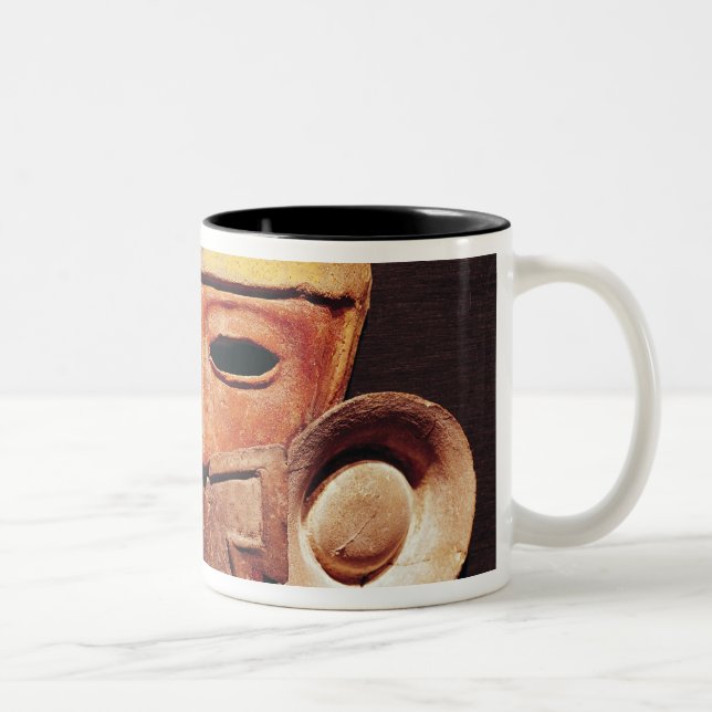 Människan maskerar, från Teotihuacan Två-Tonad Mugg (Höger)