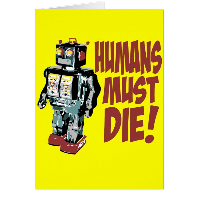 Människan måste dö hälsningskort (Framsidan)