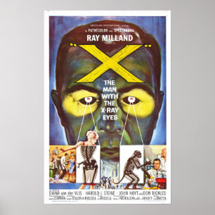 Människan med röntgen Öga Science fiction poster