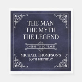 Människan myten den förklarande 50:e födelsedag bl pappersservett