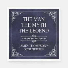 Människan myten, den förklarande 60:e födelsedagsb pappersservett