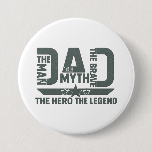 Människan, myten, Modiga, Hero, Legend Knapp (Framsida)