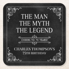 Människan myten om 75:e-fördämningen underlägg papper kvadrat