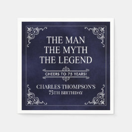 Människan myten om den förklarande 75:e-födelsedag pappersservett