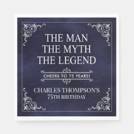 Människan myten om den förklarande 75:e-födelsedag pappersservett