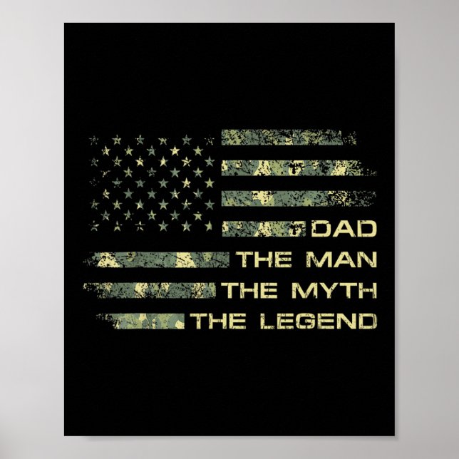 Människan myten om det förklarande Fars dag Camo U Poster (Framsidan)