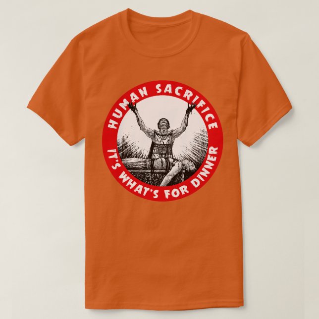 Människan offrar sitt vete för middagen t shirt (Design framsida)