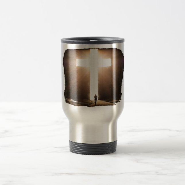 Människan springer till Jesus kristna Kor Resemugg (Center)