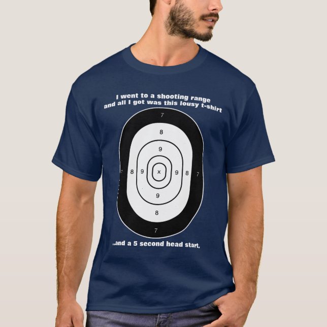Människan uppsätta som mål humor t-shirt (Framsida)