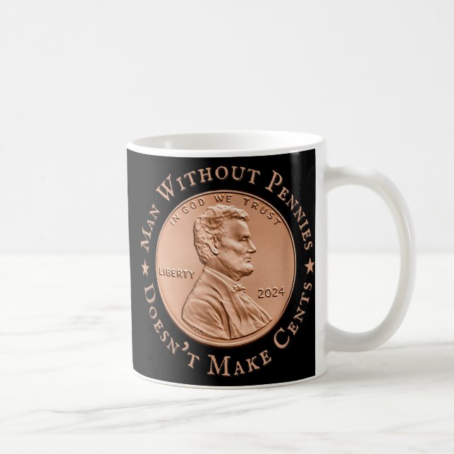 Människan utan päron gör inga Cents Trump Kaffemugg (Höger)