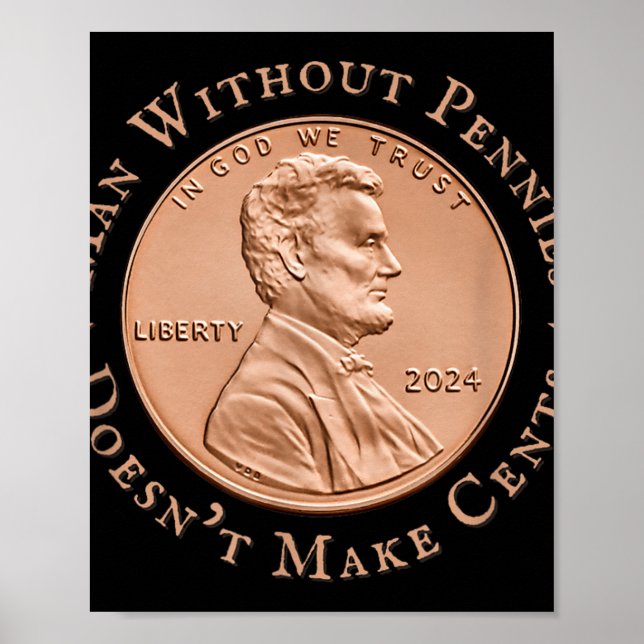 Människan utan päron gör inga Cents Trump Poster (Framsidan)