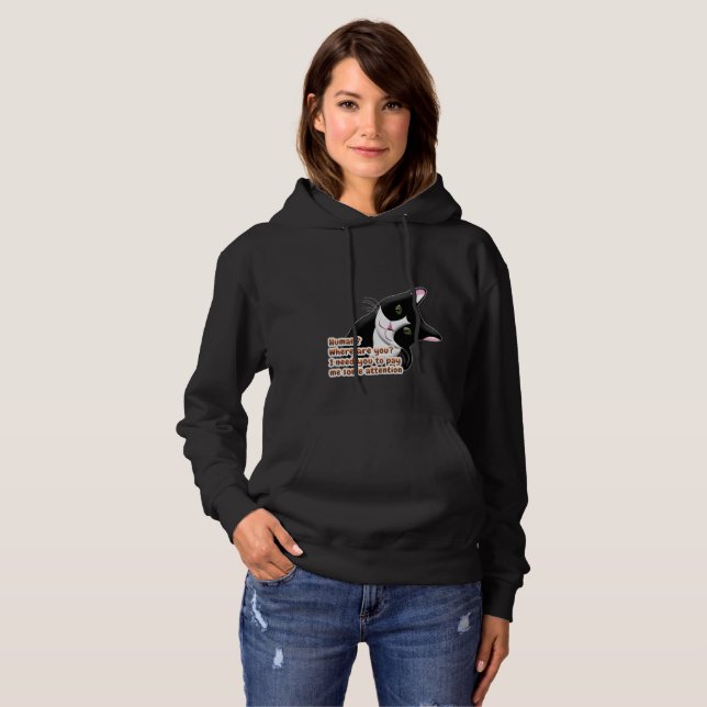 Människan? Var är du? Katt Tee Shirt (Hel framsida)