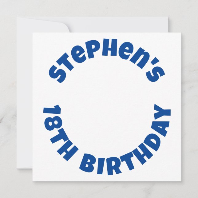 Människans 18:e födelsedagsfoto julkort (Framsida)