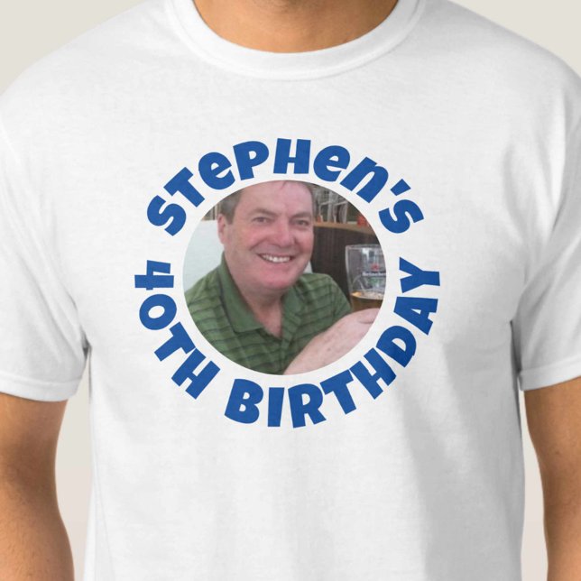 Människans 40:e födelsedagsfoto t shirt (Skapare uppladdad)