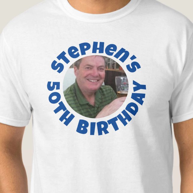 Människans 50:e födelsedagsfoto t shirt (Skapare uppladdad)