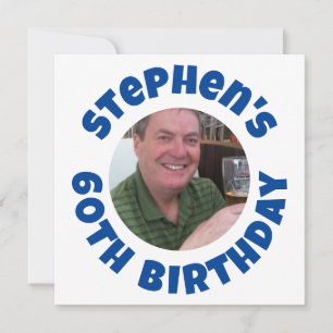 Människans 60:e födelsedagsfoto julkort