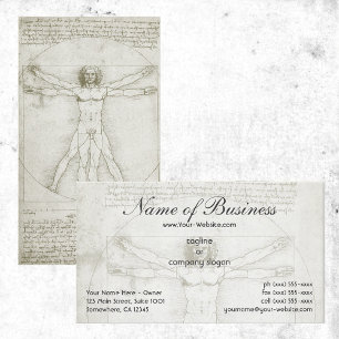 Människans anatomi, Vitruvian Man av Leonardo da V Visitkort