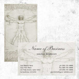 Människans anatomi, Vitruvian Man av Leonardo da V Visitkort