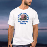 Människans Bachelor Party Photo T Shirt<br><div class="desc">Att fira ett Bachelor-parti. Designad för någon som har ett "Bachelor Party"! Manar-shirt med ditt foto,  namn och party. Bachelor Party t-shirt. Lägg till namn i den person vars party det är,  och även deras foto. Bachelor Party t-shirt.</div>