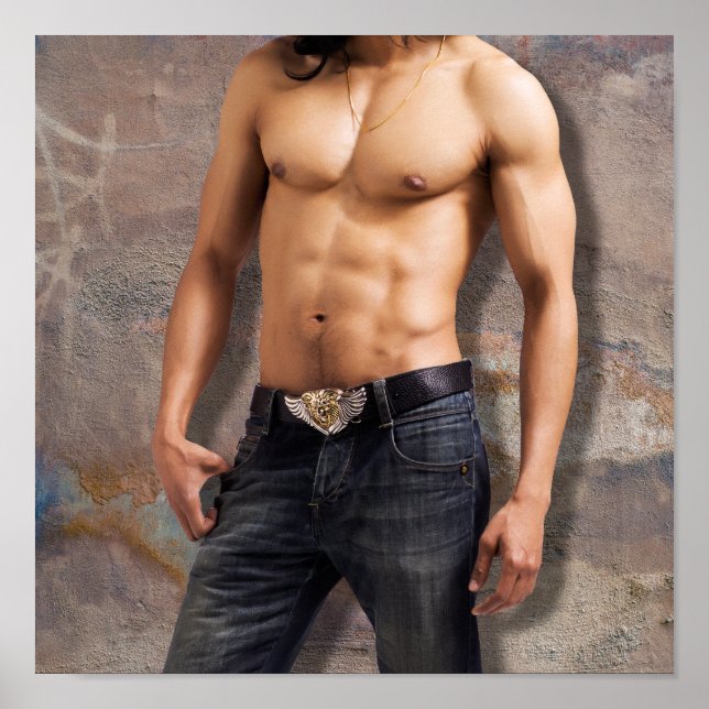 Människans Bare Chest-foto Poster (Framsidan)