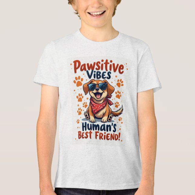 Människans bästa vän söta hund t shirt (Framsida)