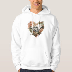 Människans Djupaste Kärlek till Hund Vattenfärg Hj Hoodie