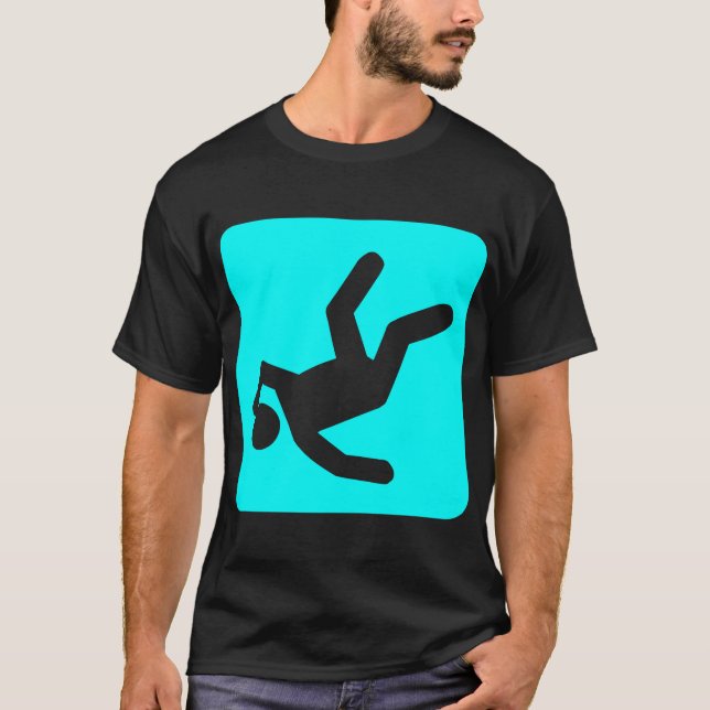 Människans fall - cyan tee (Framsida)