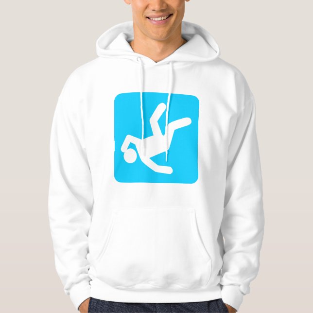 Människans fall - Himlar Blue Hoodie (Framsida)