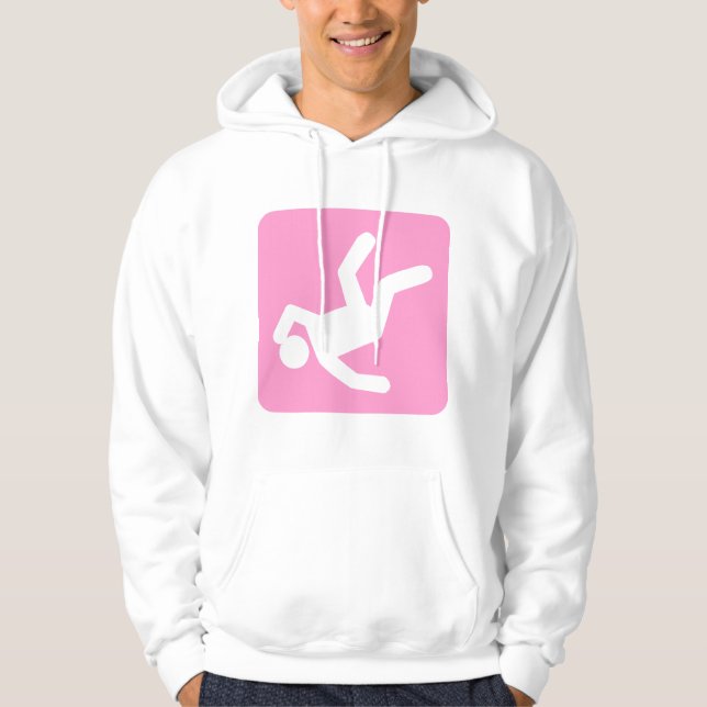 Människans fall - Rosa Hoodie (Framsida)