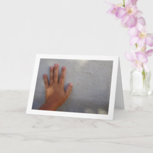 Människans hand på Wall Kort