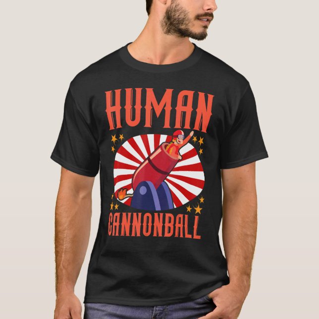 Människans kanoncirkus och clown t shirt (Framsida)