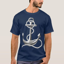 Människans marinblå fästare för sjömanskjortor t shirt
