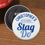 Människans märke Do Flaska Open Flasköppnare<br><div class="desc">Att fira en Stag Do. Designad för någon som har "Stag Do"! En öppnare i flaska med datumet party. Stag Do flaska-öppnare. Lägg till namn för den person vars party det är. Stag Do flaska-öppnare. Blå skuggor på vit bakgrund.</div>