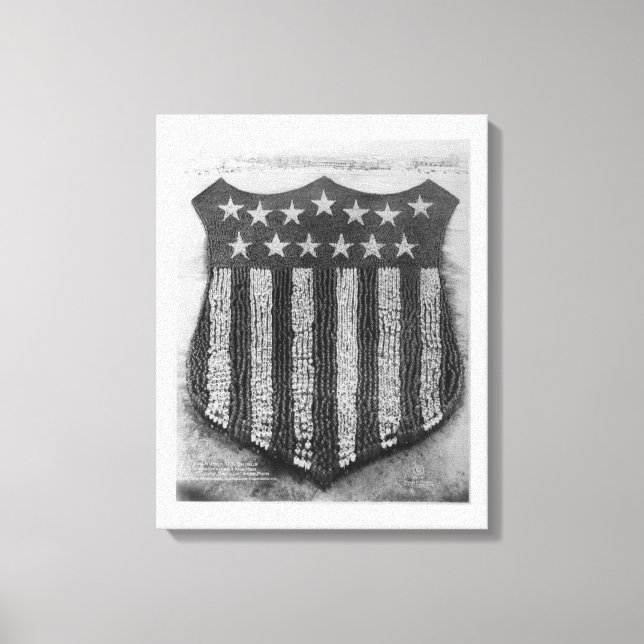 Människans sköld i Camp/Fort Custer Print Canvastryck (Framsida)