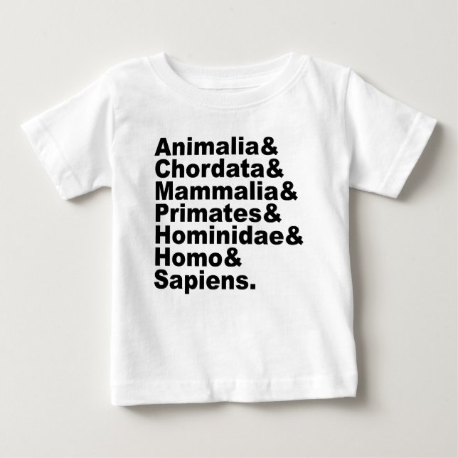 Människans taxonomi | Kungariket via arter Tee (Framsida)