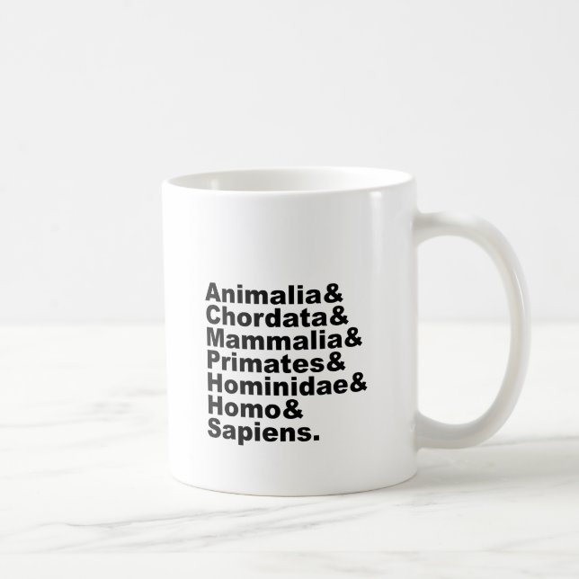 Människans taxonomi | Rike genom art Kaffemugg (Höger)