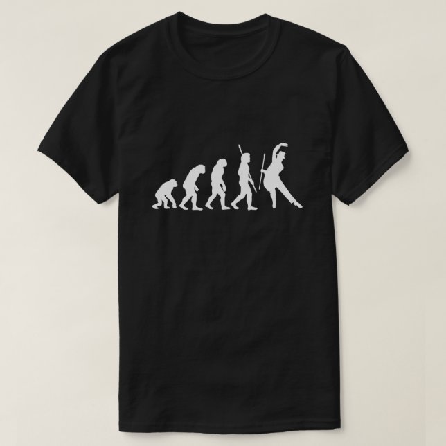 Människans uppstigning Rolig evolution Dansande ge T Shirt (Design framsida)