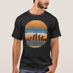 Människans utveckling med apa till får Retro Sti T Shirt