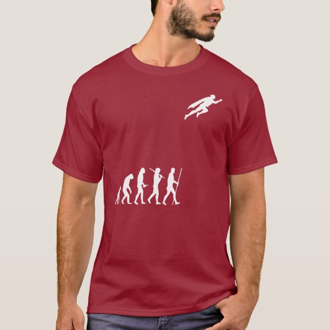 "Människans utveckling" Superhjälte Shirt T Shirt (Framsida)