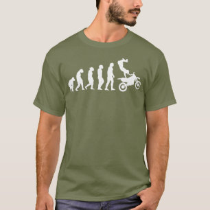 Människans utveckling till Motocross Funny-motorcy T Shirt