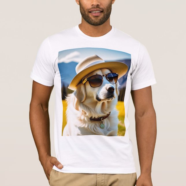 Människkläder, söt hund T-shirt (Framsida)