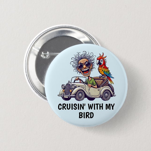 Människkörning Knapp (Framsida & baksida)