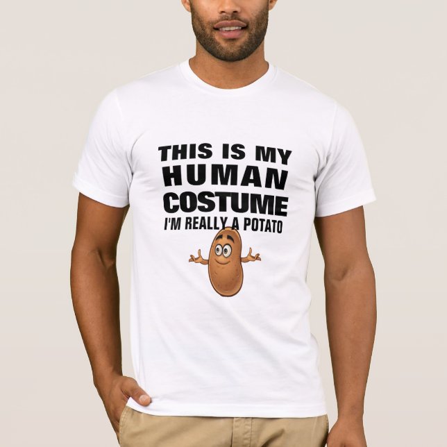 Människokostym Halloween-potatis-teeshirt - Rolig  T Shirt (Framsida)