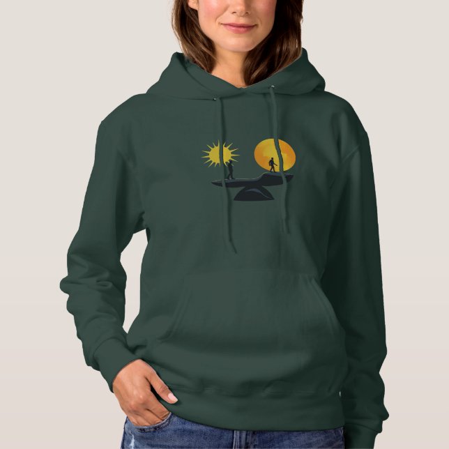Människolivets Resa Balans Minimalistisk Illustrat T Shirt (Framsida)